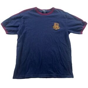 Polo Ralph Lauren Boys Short Sleeve Blue T-Shirt Size M (10-12) Crest Logo